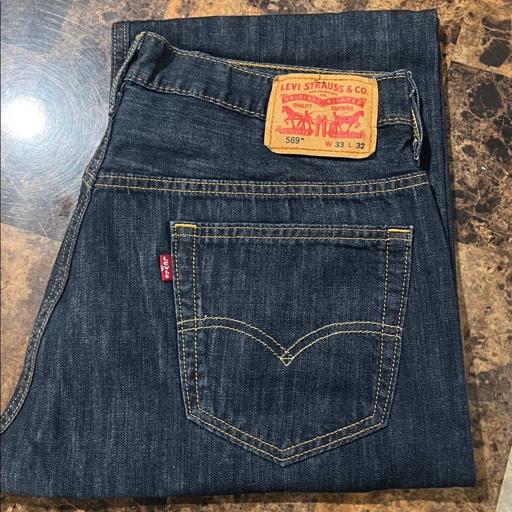Levi's Dark Blue Denim Jeans 569 Men’s w33 L32